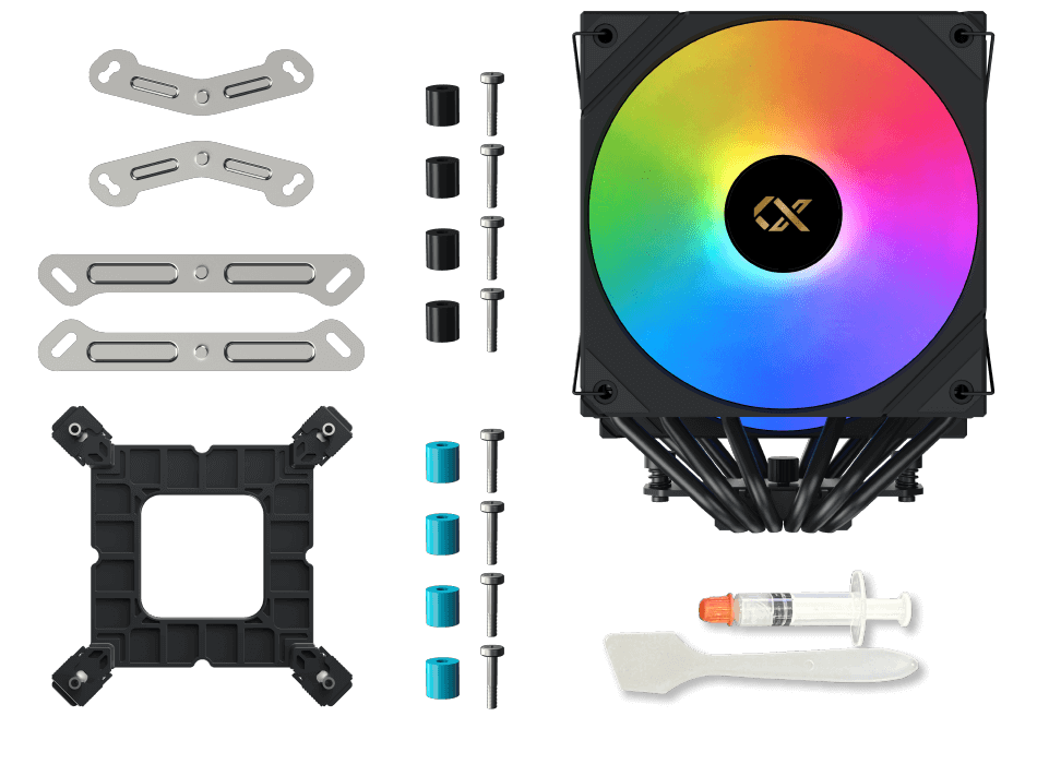 XIGMATEK AK6 DUAL DIGITAL BLACK 6 Heat Pipes 240W AIR COOLR
