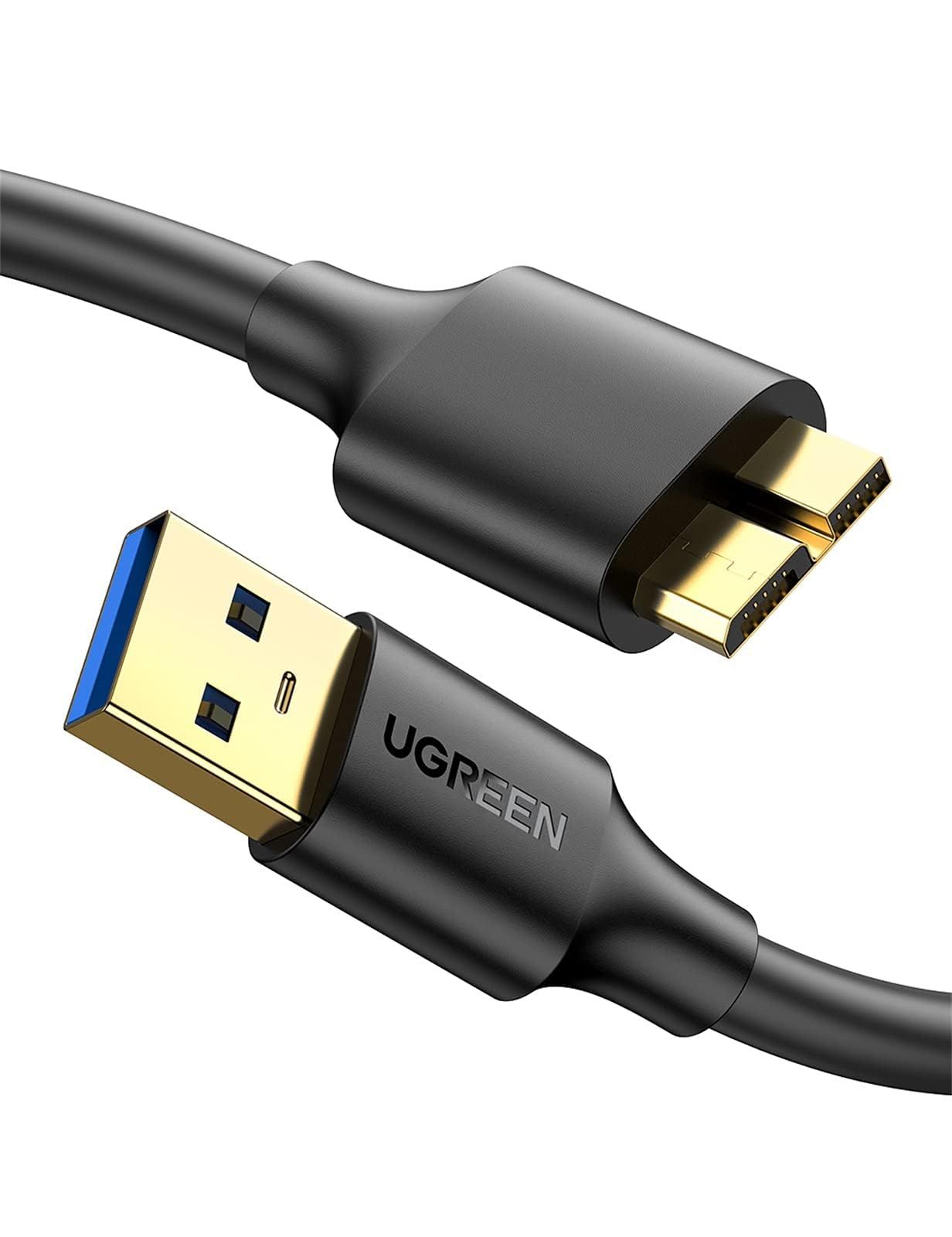 Ugreen USB 3.0 A Male to Micro USB 3.0 Male Cable 1m-Black-10841