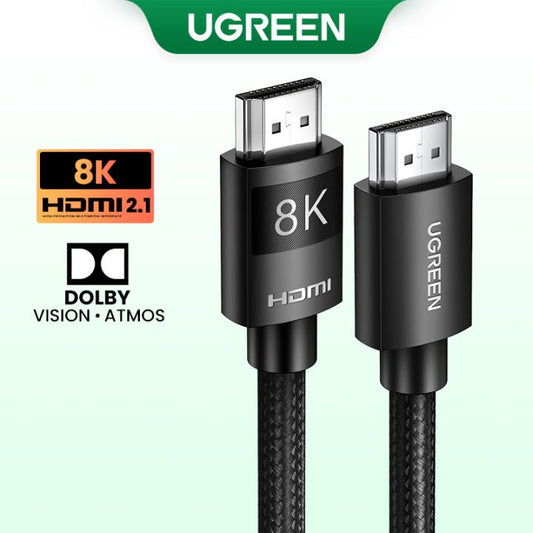 Ugreen-HD150 8K-HDMI Cable Male to Male-Braided-1m-40178