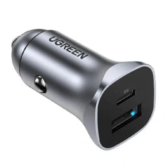 Charger-Ugreen-Fast Car Charger 30W-2Ports-Grey-25845