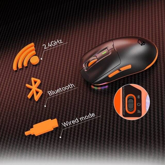 Meetion-AIR-Mouse-GW24-3 Mode-Dark Flame Black