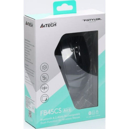 A4Tech-Mouse-Fstyler-FB45CS-Air2 Dual Mode-WL-BT-Grey