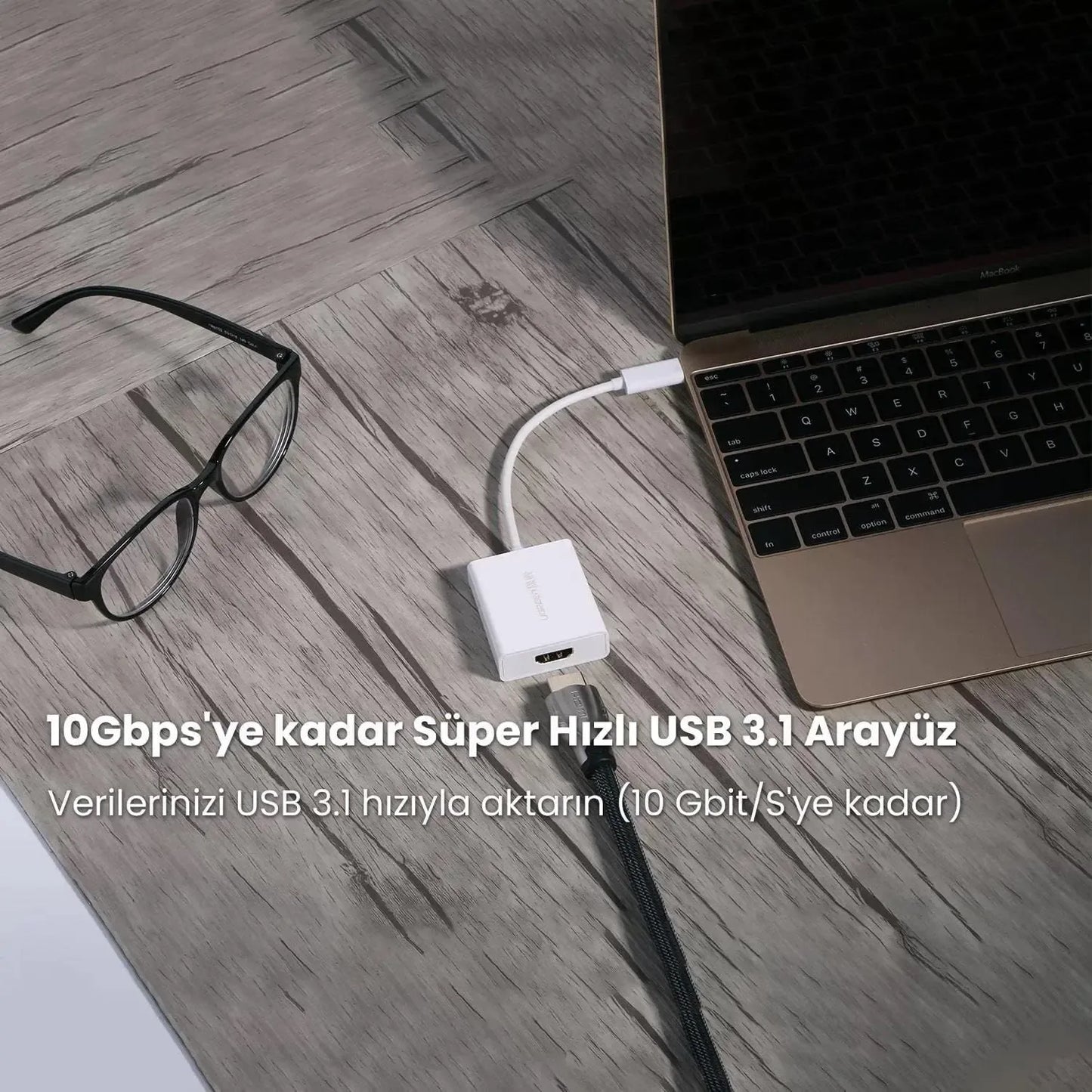 UGREEN USB-C to HDMI Adapter (White) (40273)