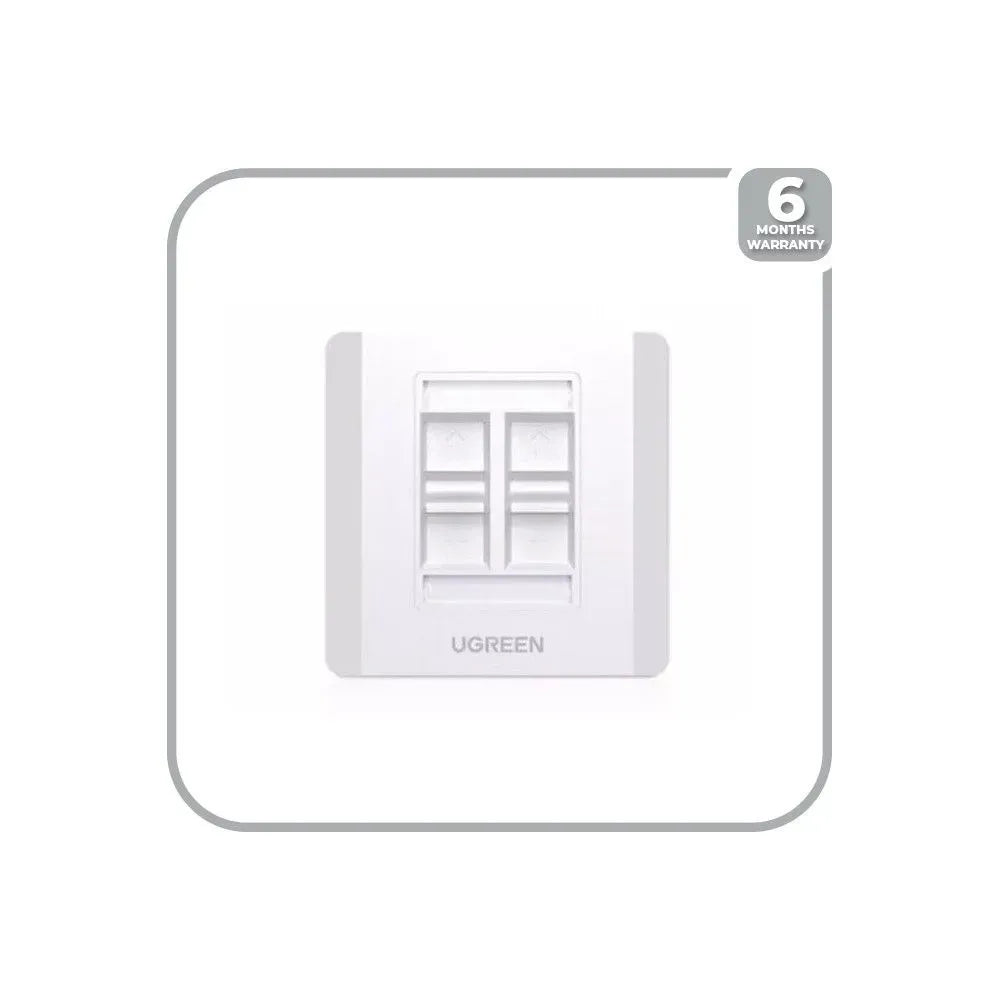 UGreen-Quadruple-Port Wall Plate 1 pc-80443