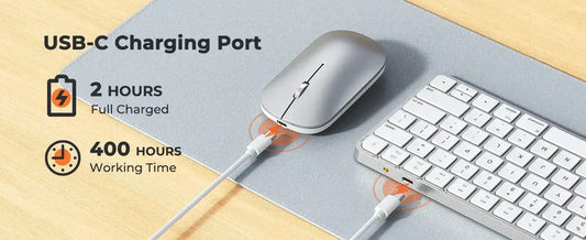 Combo-Meetion-i KEY-C210-Slim-Keyboard+Mouse-4 Mode-Gray Black