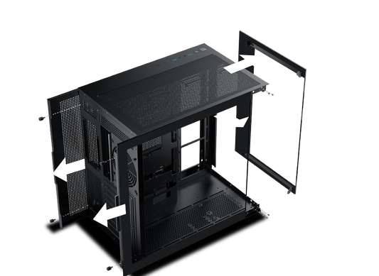 XIGMATEK AQUA V AIR TYPE C ARGB BLACK MID TOWER CASE
