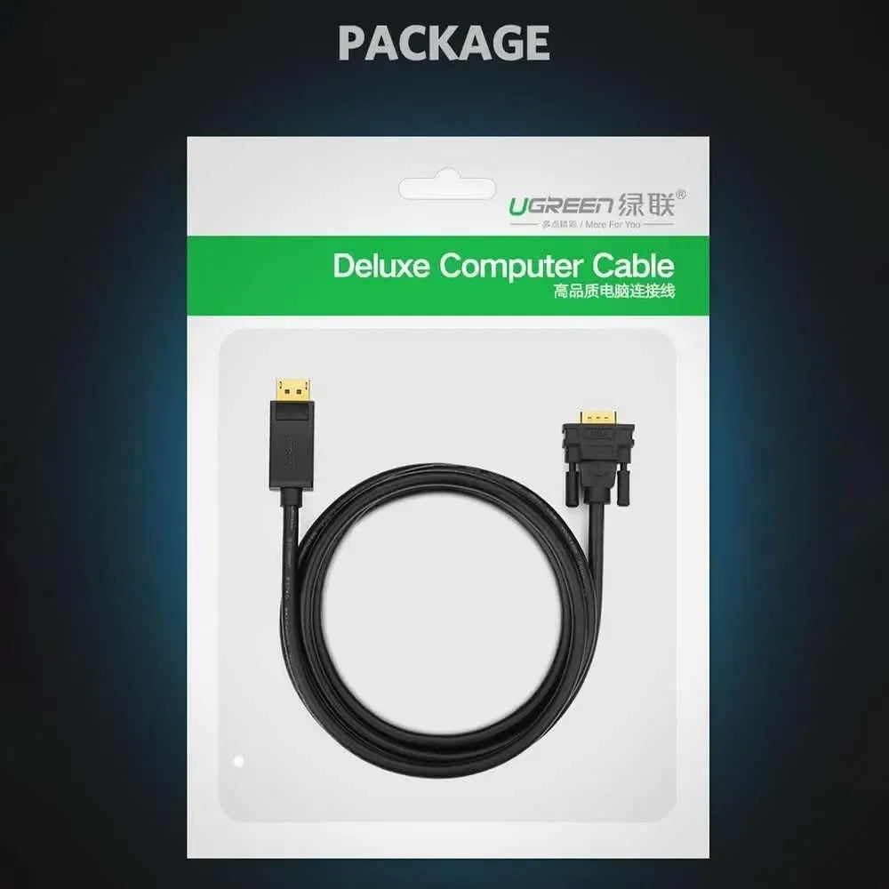 Ugreen-DP Male to VGA male 1.5m-Black-10247