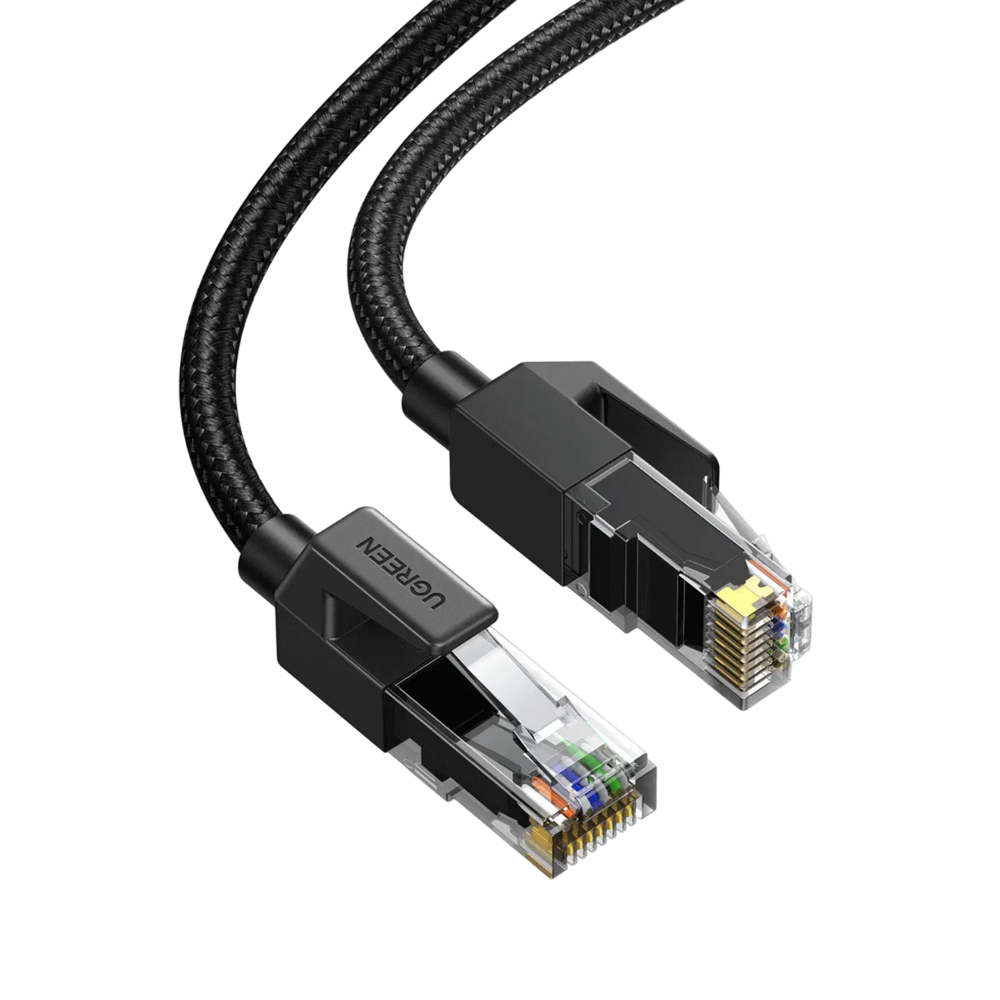 Ugreen Cat 6 U/UTP Pure Copper Ethernet  Flat 2m -Black - 50185