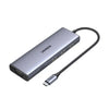 Ugreen-Hub-9 in 1-Type C TO 3* USB-3 +VGA +HDMI 4K+PD 100W+SD/TF - 15600