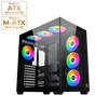 XIGMATEK AQUA V AIR TYPE C 7 FAN ARGB BTF BLACK MID TOWER CASE