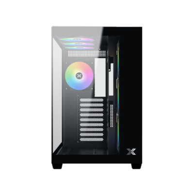 XIGMATEK AQUA V AIR TYPE C 7 FAN ARGB BTF BLACK MID TOWER CASE