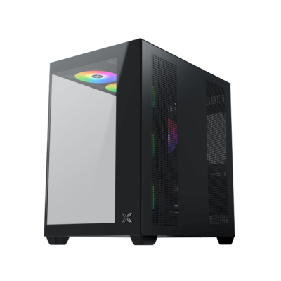 XIGMATEK AQUA V AIR TYPE C 7 FAN ARGB BTF BLACK MID TOWER CASE