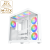 XIGMATEK AQUA V AIR ARCTIC TYPE C 7 FAN ARGB BTF MID TOWER CASE