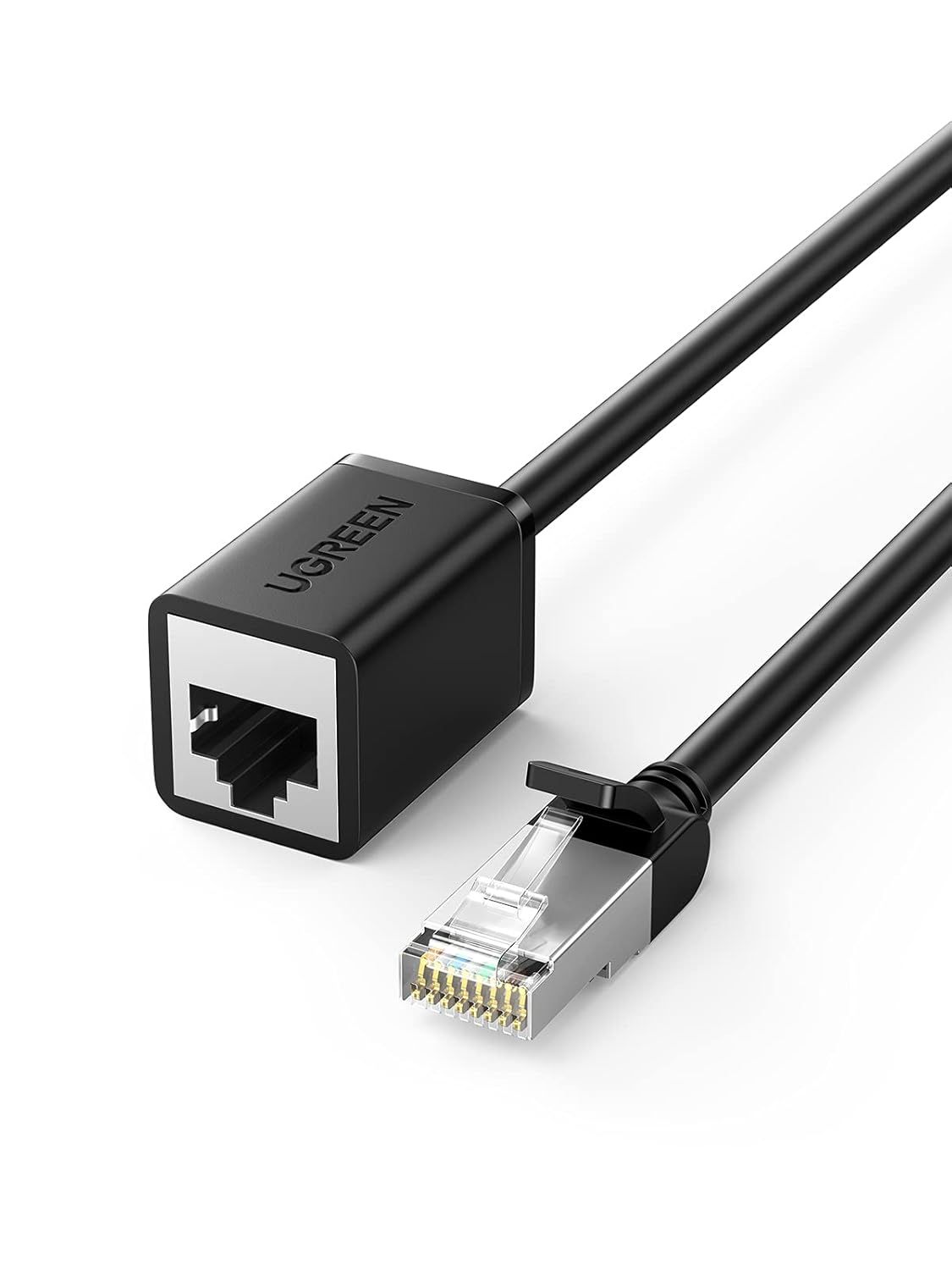 Ugreen-Cat6 F/UTP-RJ45 Ext-Male/F-Patch Cords-2m-Black-11281