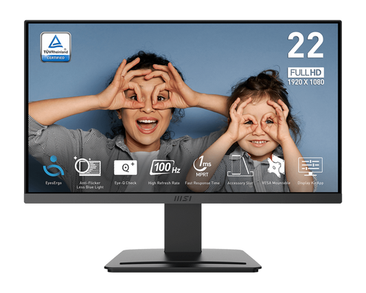 MSI PRO MP223 E2 21.45 VA 1920X1080 (FHD 100Hz 1ms (MPRT) / 4ms (GTG)