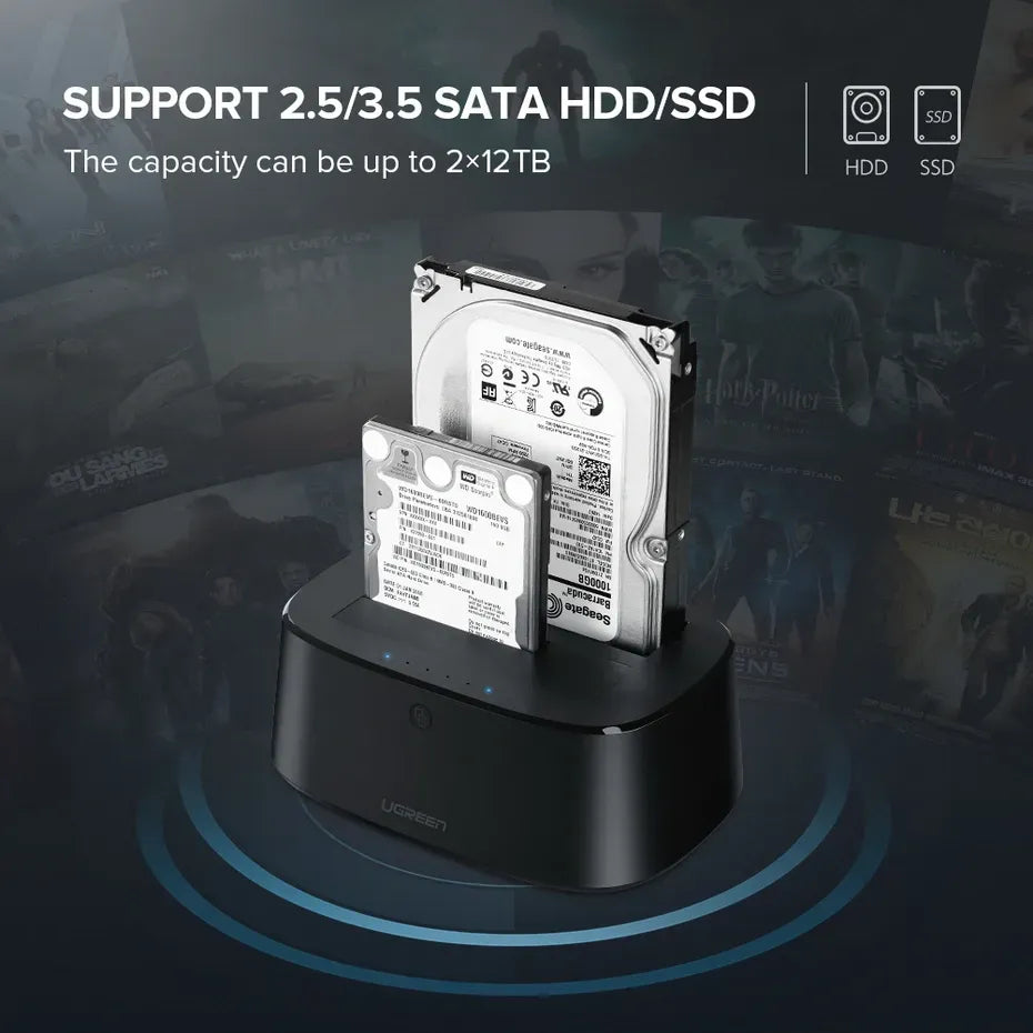 UGREEN USB 3.0 to SATA Dual-Bay Hard Drive Docking Station ( 50857 )