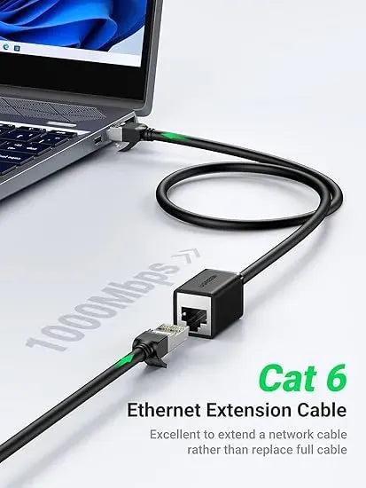 Ugreen Cat6 F/UTP RJ45 Ext-Male/F-Patch Cords 3m Black - 11282