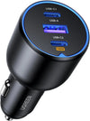 ACC-Ugreen-2xUSB-C + USB-Car-Charger-130W-Black-35025