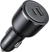 Ugreen-Fast Car Charger-63W-2-Port-USB-C/USB-A Gray-35023
