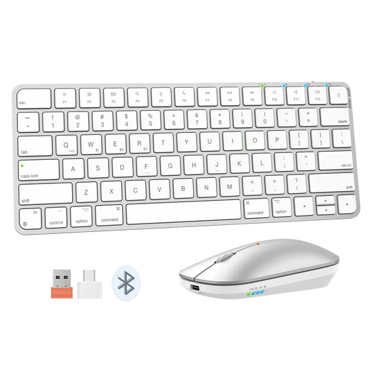 Combo-Meetion-i KEY-C210-Slim-Keyboard+Mouse-4 Mode-Gray Black