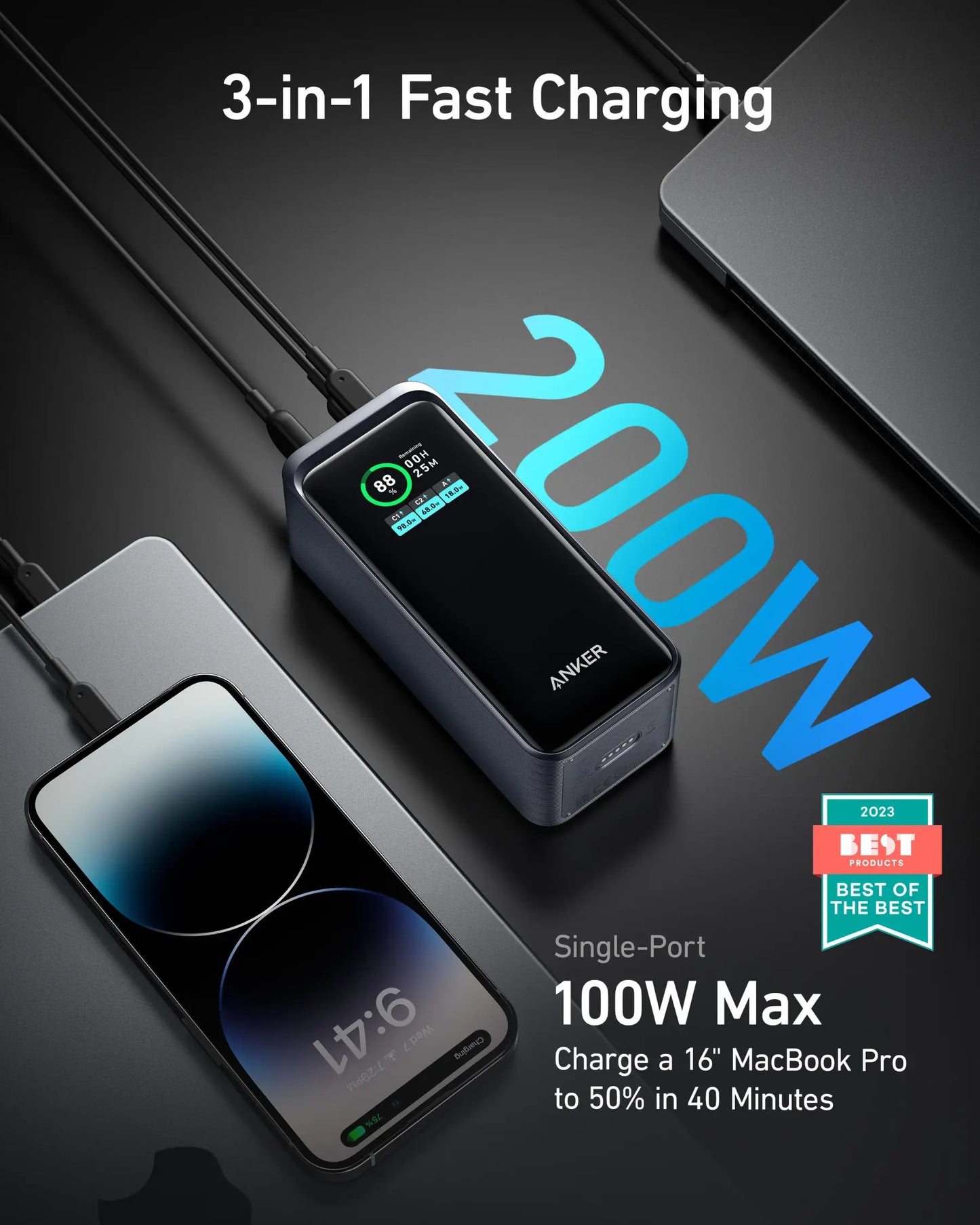 Anker-20000mAh-100W INPUT-200W-A13360B1
