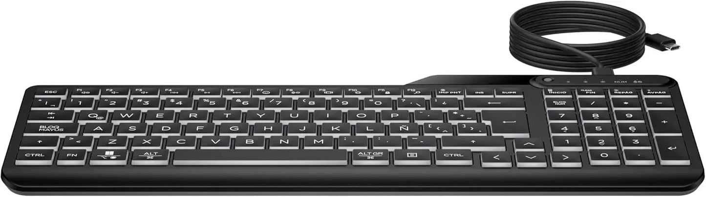 HP 400 Backlit Wired Keyboard-7N7C0AA#ABV