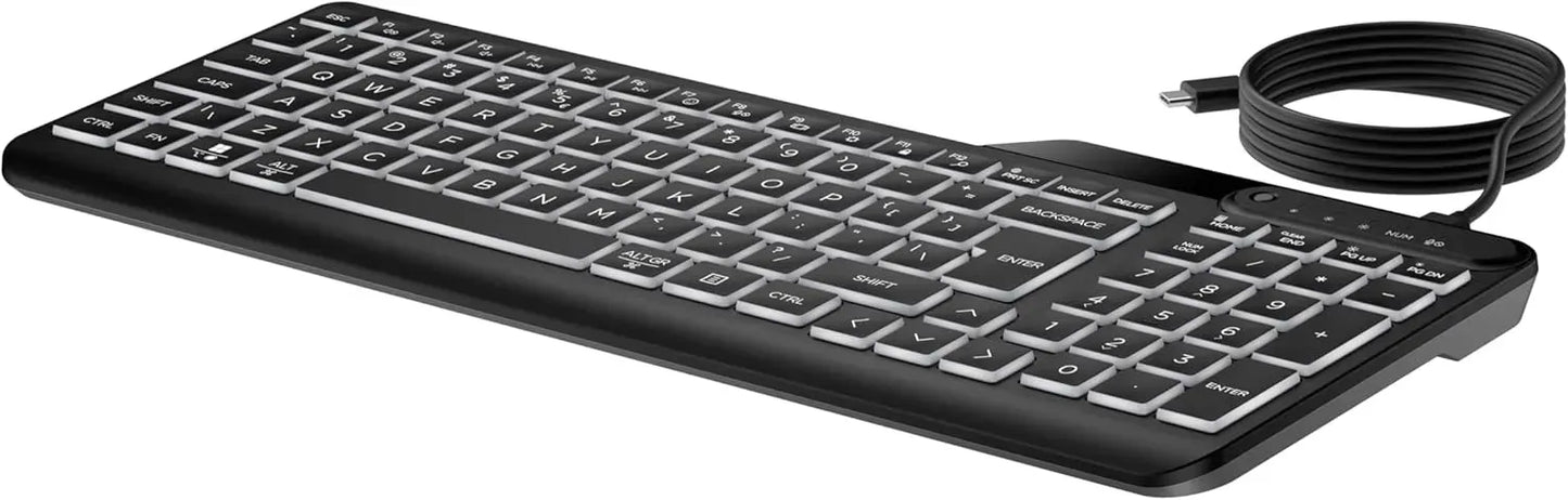 HP 400 Backlit Wired Keyboard-7N7C0AA#ABV
