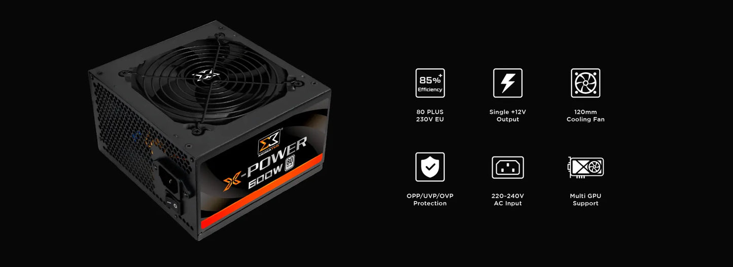 XIGMATEK SKY M 3FANS FRGB + PSU 600W M-ATX ONLY