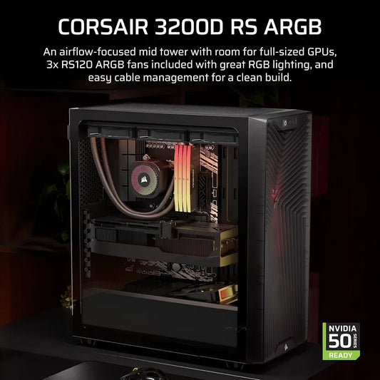CORSAIR 3200D RS ARGB MID TOWER SMOKE
