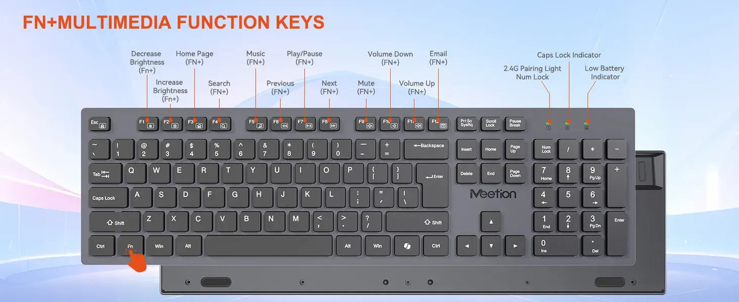 Meetion CW216 Wireless Keyboard And Mouse Combo