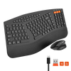 Meetion Director B2 Wireless And Bluetooth Dual Mode Ergonomic Keyboard And Mouse Combo